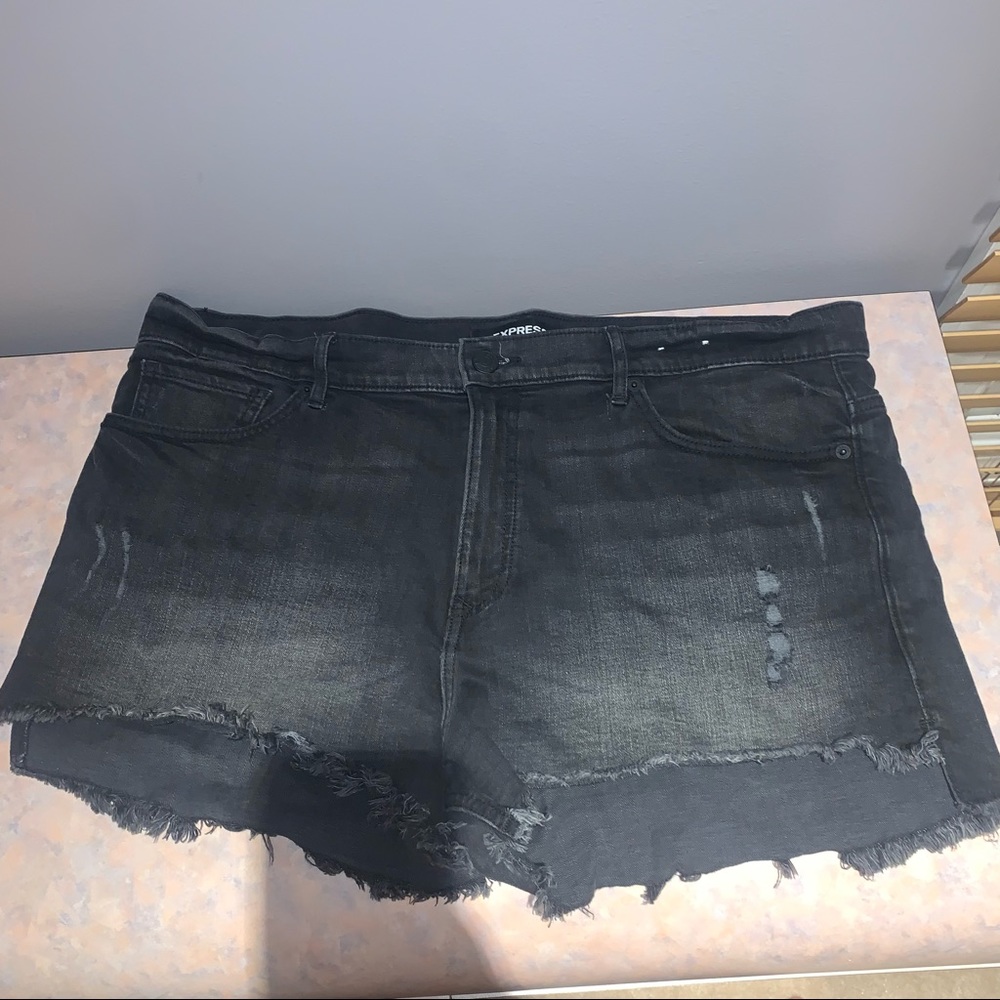 Black Express High Rise Shorts